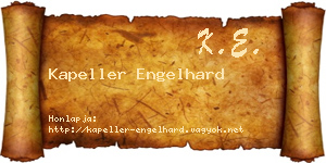 Kapeller Engelhard névjegykártya